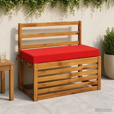 vidaXL Vankúš na lavičku SOEST 100% polyester Červená 80 x 40 x 8 cm