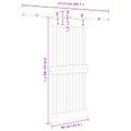 vidaXL Posuvné dvere NARVIK Prírodná a čierna 90 x 210 cm (213,5 cm)