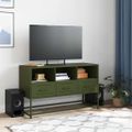 vidaXL TV skrinka olivovozelená 100,5x39x60,5 cm oceľ