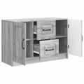 vidaXL Servírovacia skriňa Sivá sonoma 89 x 34,5 x 57 cm