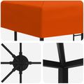 vidaXL Záhradný altánok 6 x 3 m Oranžová Polyester a oceľ 190 gsm