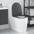 vidaXL WC sedadlo Antracitová 47 x 36 x 3,4 cm Duroplast
