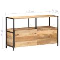vidaXL Komoda 110x35x65 cm mangovníkový masív