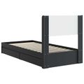 vidaXL Posteľový rám s úložným priestorom a čelom Čierna 75 x 190 cm
