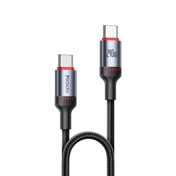 Kábel yesido CA186 240W type-c/type-c 2M 5A čierny