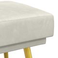 vidaXL Dvojvrstvová lavica Krémová 120 x 45 x 46 cm Zamat
