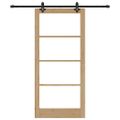vidaXL Posuvné dvere ORKDAL 93 x 202 cm Prírodná a čierna