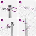 vidaXL Hexagonálny plotový základ 25 x 1 m Pozinkovaná oceľ Strieborná