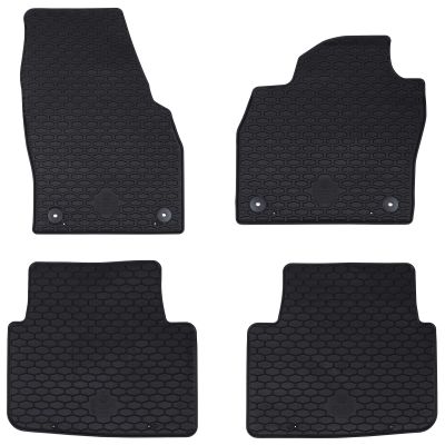 vidaXL Autokoberec 4 pcs Čierna vhodné pre KAMIQ 2019- Guma