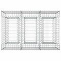 vidaXL Gabiónová vyvýšená posteľ 2 ks 150 x 100 x 100 cm Strieborná