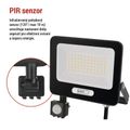 LED reflektor GLARO EMOS ZS2344B s pohybovým senzorom, 50 W, čierny, IP54, 5000 lm, neutrálna biela