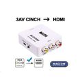 Prepočítavač MASCOM AHC 01 LT video/audio 3x CINCH IN | 1x HDMI OUT 720P/1080P