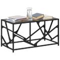 vidaXL Konferenčný stolík čierna sklenená doska 78,5x40x41 cm oceľ