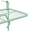 vidaXL Závesný balkónový stôl Mentolová zelená 60 x 39 x 65 cm Oceľ