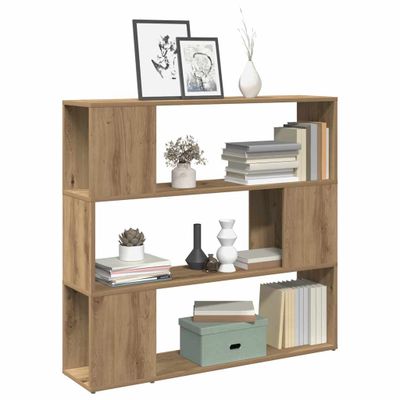 vidaXL skrinka na knihy/izbový prepážka Artisan Dub 100x24x94 cm