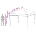 vidaXL Náhradný kryt pre altánok 300 x 300 x 26 cm Priehľadná PVC