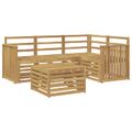vidaXL Záhradná súprava gaučov 5 ks Biela Pevné akáciové drevo