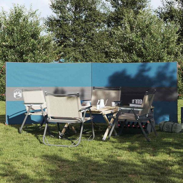 vidaXL Kempingový vetrolam modrý 344x120 cm vodeodolný