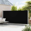 vidaXL Zaťahovacia bočná markíza na terasu 200x600 cm čierna