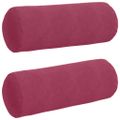 vidaXL Podložkové vankúše 2 pcs Víno červené Ø 25 x 70 cm