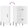 vidaXL Komoda biela 34,5x34x90 cm spracované drevo