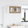 vidaXL Nástenný sklenený kabinet LUCCA 2 ks Dub artisan