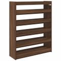 vidaXL Regál na topánky hnedý dub 80x25x100 cm spracované drevo