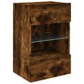 vidaXL TV nástenná skrinka s LED svetlami dub sonoma 40x30x60,5 cm