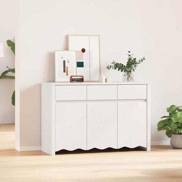 vidaXL Servírovacia skriňa Drammen Biela 114 x 43 x 75,5 cm