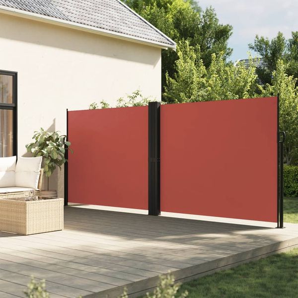 vidaXL Zaťahovacia bočná markíza tehlová 160x1200 cm