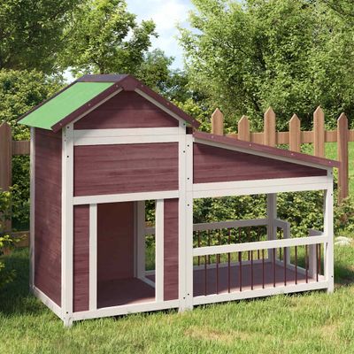 vidaXL Koterec pre psa mocha káva 143x60,5x109 cm borovicový masív