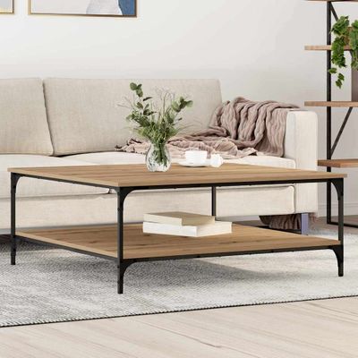vidaXL Konferenčný stolík dub artisan 100 x 100 x 40 cm