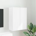 vidaXL TV nástenná skriňa 59,5 x 31 x 80 cm Biela Kompozitné drevo