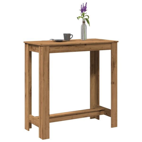 vidaXL Barový stôl dub artisan 102x50x103,5 cm kompozitné drevo