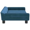 vidaXL Pelech pre psa modrý 100x50x21 cm zamat