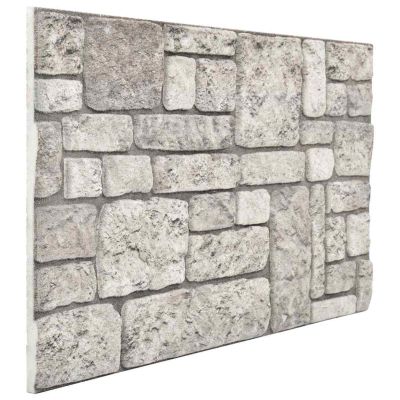 vidaXL Nástenné panely 10 pcs Sivá 100 x 50 cm EPS pena