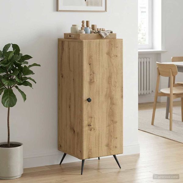 vidaXL Servírovacia skriňa Dub artisan 33 x 34,5 x 90 cm