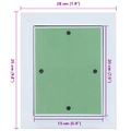 vidaXL Access Panel Zelená a strieborná 20 x 25 cm