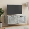 vidaXL Nástenná TV skrinka Nástenný Betónovo sivá 78,5 x 41 x 30 cm