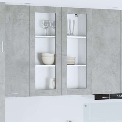 vidaXL Závesná skrinka Betónová šedá 80 x 31 x 100 cm Kompozitné drevo