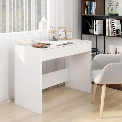 vidaXL Písací stôl, biely 101x50x76,5 cm, kompozitné drevo