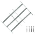 vidaXL Zabezpečovacia mriežka na okná s 3 priečkami 3 ks 430-740 mm