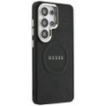 Puzdro Guess Saffiano Peony Embossed Ring MagSafe pre Samsung Galaxy S26 Ultra čierna