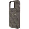 Puzdro Guess pre iPhone 15 Pro Max 6,7" GUHMP15XG4GFRW hnedé HC MAGSAFE PU 4G RING CLASSIC LOGO