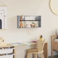 vidaXL Regál na časopisy Sivý Sonoma 60 x 12 x 30 cm Kompozitné drevo