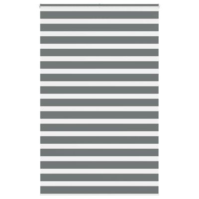 vidaXL Zebra roleta tmavošedá 140x230 cm šírka látky 135,9cm polyester