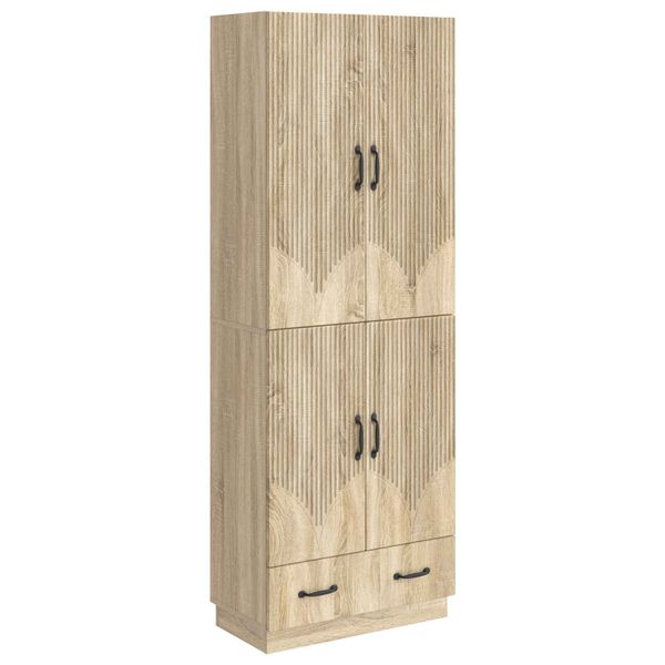 vidaXL Sada skríň 2 pcs Dub sonoma Kompozitné drevo