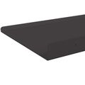 vidaXL Závesná polica 4 ks Čierny 40 x 18 x 2,5 cm Oceľ