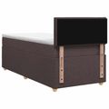 vidaXL Posteľ boxspring s matracom Tmavohnedá 80 x 200 cm Látka