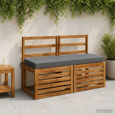vidaXL Vankúš na lavičku SOEST 100% polyester Sivá 110 x 40 x 8 cm